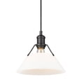 thumbnail image 4 of Orwell 1-Light Pendant in Matte Black with Opal Glass, 4 of 4