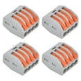 thumbnail image 1 of Pushin Conductor Terminal Block,25PCS 4 Way Lever Way Lever Wire Connectors Splicing Wire Connector Innovative Solution, 1 of 8