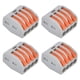 thumbnail image 3 of Bloque de terminales de conductor Pushin, 25 piezas, conectores de cable compactos de palanca de 4 vías, conector de cable de empalme, artesanía superior, 3 of 8