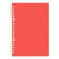 thumbnail image 2 of Plain Red Notebooks 2 Pcs 1-subject Journal 60 Sheets A5 College Ruled Paper Detachable Ring 8.3"x5.7", 2 of 8