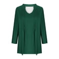 thumbnail image 4 of Tunic Shirts for Womens Maternity 3/4 Sleeve V Neck Long Sleeve Blouses Loose Fit Flowy Pregnancy Tunic Tops, 4 of 6