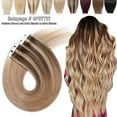 thumbnail image 1 of Benehair Tape In Human Hair Extensions Thick 100% Remy Real Skin Weft Seamless Full Head for Woman 40 pcs/100g Balayage US, 1 of 10