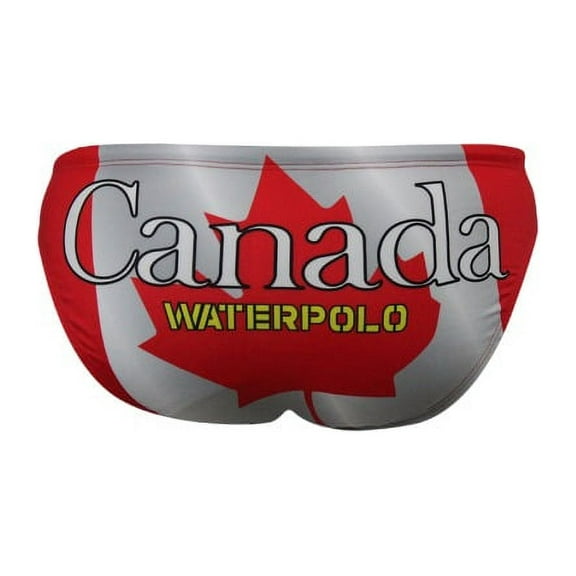 Men's Swimsuit Brief Athletic Swimwear Canada Flag, Water Polo, Underwater Rugby, High Performance