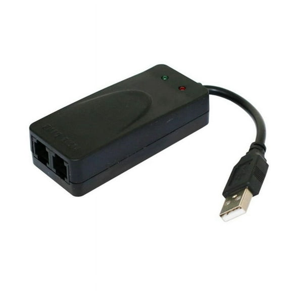 USB Fax Modem Dual Port USB2.0 56K V.92 V.90 External Driver for Win 7 8 10 XP Receive Send on Computer