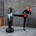 thumbnail image 4 of BLEEUS 1.6m Inflatable Boxing Bag Training Tumbler Sandbag Stand Pillar Fitness Supplies (Black 1), 4 of 8