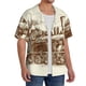 thumbnail image 2 of Fotbe Train Camisa Estampada de Manga Corta para Hombre, Casual de Verano, Estilo Playero, Sin Arrugas-Large, 2 of 5