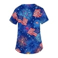 thumbnail image 6 of KDDYLITQ Womens 250 Year American Anniversary Tshirt Liberty Red White and Blue Short Sleeve T-Shirts Vintage Printed Freedom Tees Usa Star Stripes Plus Size V Neck Blouses Navy L, 6 of 6