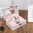 thumbnail image 2 of Estuche para guardar relojes y joyas de estilo retro chic, de color blanco, portátil y elegante para una elegancia atemporal, 2 of 7
