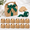 Kraft,Green-24, variant on 24 Set Large Gable Boxes With Handle Ribbon And Tag Red
