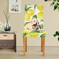 thumbnail image 5 of Dining Chair Covers Yellow Lemons Chair Slipcovers Washable Removable Chair Cover Protector for Home, Restaurant, Hotel, Ceremony, Banquet Wedding Party 4PCS, 5 of 6