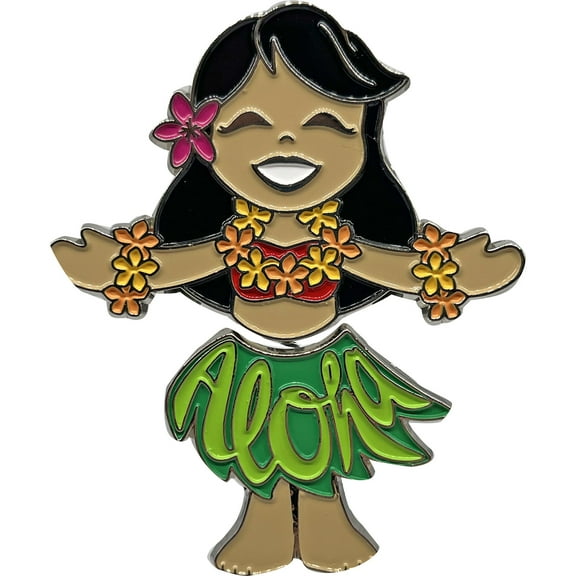 Souvenir Magnet Hi Hula Girl Motion Magnet