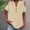 Beige, variant on Tittly Womens Linen Shirt Blusas De Lino Para Mujer Linen Blouses for Women Women's Fashion Casual V Neck Short Sleeve Top T Shirt Orange