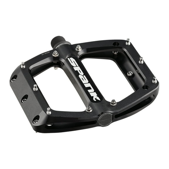 Spank Spoon 110 Platform Pedals 9/16" Concave Alloy Body Replaceable Pins, Black