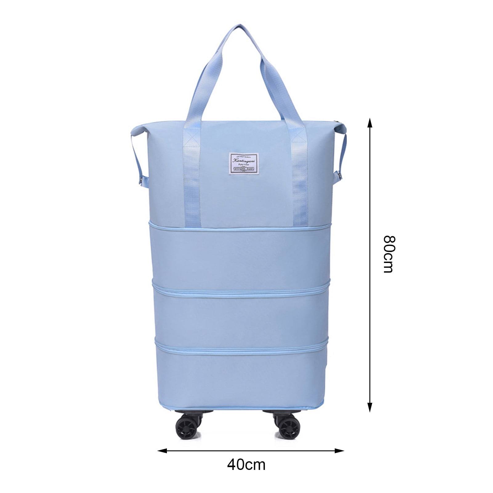 Callipe Luggage Bag with Multiple Compartments Large Capacity Waterproof Tear-Resistant Expandable Duffel with Removable Wheels