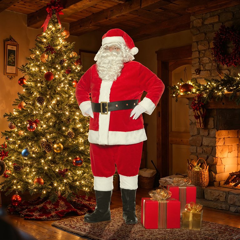 Christmas Fancy Dress Santa Suit Next Day Delivery Underwraps Deluxe Santa  Suit Adult Costume XX-Large