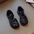 thumbnail image 4 of Cathalem Girl's Platform Sandals Open Toe Chunky Low Heel Rhinestone Princess Dress Shoes,Black 30, 4 of 4
