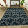 thumbnail image 2 of Balta Marzena Diamond Trellis Area Rug Cream 7'10" x 10' 8' x 10', 8' Runner Brown, Navy, 2 of 5