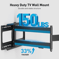 thumbnail image 5 of MountFTV Full Motion Long Arm TV Wall Mount for 42"-90" TVs,with 42.72 inch Long Arm Extension,up to 150 lbs,Corner Articulating TV Mount Bracket,Max 800x400mm,Swivel and Tilt, 5 of 9