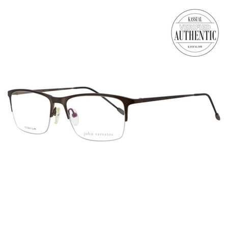 John Varvatos Rectangular Eyeglasses V154 Brown 54mm 154