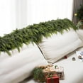 thumbnail image 5 of 2 count 6FT Christmas Cedar Garland - Thick & Lush Realistic Artificial Green Faux Cedar Pine  Garland for Christmas Winter  Mantel Fireplace Holiday Party Decor, 5 of 6