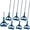 blue 6 pack, variant on 57 Inch Heavy Duty Commercial Wet Mop Handles Blue 6 Pack Janitor Supplies