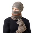 thumbnail image 1 of Conjunto de cuatro piezas de guantes, bufanda, gorro y máscara para amantes del otoño y el invierno de Europa y América, 1 of 6