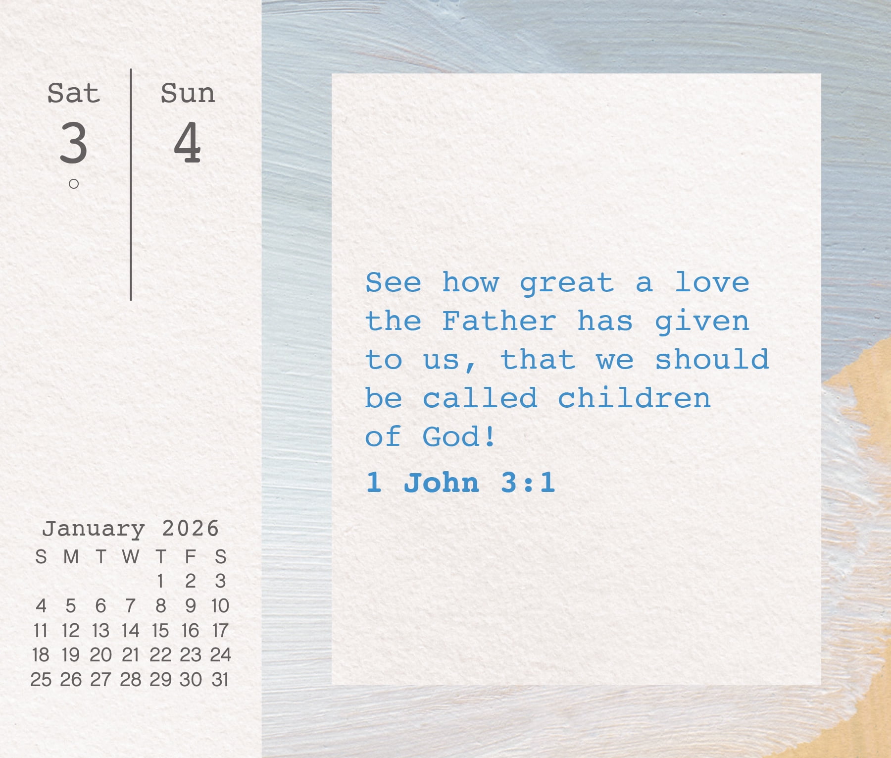 Bible Desk Calendar, 12 Months, by Treads International