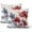 4th of July Watercolor Red Blue Floral, variant on Preppy Pink Green Pillow Covers 18x18 Inch 2 Pcs Block Print Vintage Floral Decor Throw Pillows Boho Flower Spring Summer Outdoor Seasonal Decoration Pillowcase Linen Cushion Cover for Couch