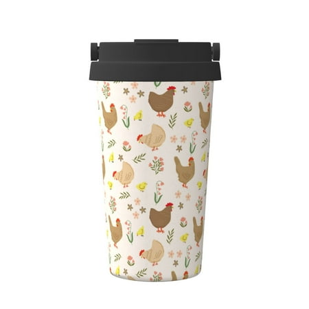 

Cauagu Chicken Family for Stainless Steel Vacuum Insulated Tumbler - Coffee Travel Mug Spill Proof with Lid - Thermos Cup for Keep Hot/Ice Coffee Tea and Beer