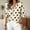 A1_Beige, variant on Sillenn Women's Polka Dot Blouse Tie V Neck Ruffle Cuff 3/4 Sleeve Casual Loose Fit Summer Shirts Lightweight Vintage Office Dressy Casual Tops Trendy Elegant Vacation Basic Polka Dot Tops Beige L