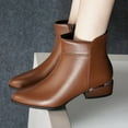 thumbnail image 2 of Mostsola Chelsea Ankle Boots for Women Trendy Low Heel Side Zipper Pointy Toe Dress Short Booties, 2 of 7