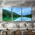 thumbnail image 4 of IDEA4WALL 3 Piece Landscape Canvas Prints Wall Art Green Forest Mountain and Lake - 24"x36"x3 Panels, 4 of 5