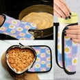 thumbnail image 5 of Yayeee Oven Mitts and Pot Holder Set of 2 Heat Resistant Kitchen Gloves Baking Hot Pad, Playful Daisy, 5 of 5