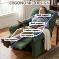 thumbnail image 2 of Overstuffed Recliner Chair for Adults, Home Theater Lounge Seating Armchair, Manual Reclining Reading Chair for Small Space Living Room Bedroom, Army Green, 2 of 9