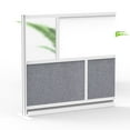 thumbnail image 2 of Luxor Workflow Modular Wall Room Divider System - Silver Frame - 53" x 48" Add-On Wall with Whiteboard, Freestanding, 2 of 6