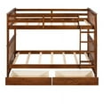 thumbnail image 4 of Harper & Bright Designs Twin Over Twin Bunk Bed with Two Storage Drawers, Solid Wood Twin Size Loft Bed with Guardrail and Removable Ladder, Can be Converted Into 2 Separate Beds, 4 of 8