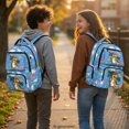 thumbnail image 3 of Psesaysky Cartoon Dinosaur Pattern Backpack for Girls with Padded Straps Lightweight Daypack, multi-tasche 17 Inch Kids Backpacks for Middle School Elementary Back to School, 3 of 9