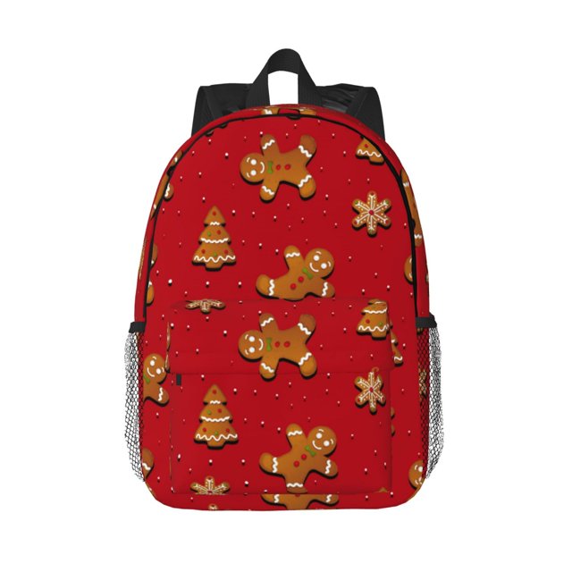 Disketp Gingerbread Man Mochila Escolar de 15 Pulgadas, Mochila Ligera para Estudiantes, Viajes y Trabajo, Cómoda y Resistente para el Uso Diario