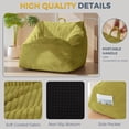 thumbnail image 3 of Leumius Bean Bag Sofa,Bean Bag Chair with Tufted Soft Stuffed Filling,Lazy Sofa BeanBag Chairs with Memory Foam for Dorm, Apartment, Living Room,Green, 3 of 5