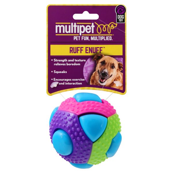 Multipet International 51486 Theo Ball with 8 Squeakers, Assorted Color