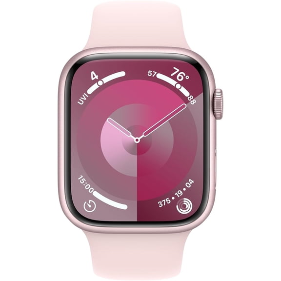 Restored Apple Watch Series 9 (GPS   Cellular) 45mm Pink Aluminum Case with Pink Sport Band (Refurbished)
