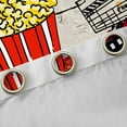 thumbnail image 4 of Manfei Movie Time Curtains and Drapes,Vintage Cinema Ticket Black Out Curtains,Filmstrip Popcorn Curtains Pack of 2 (52x63 Each) For Teens,Super Cozy Room Decor, 4 of 6