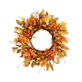 thumbnail image 2 of Tyidzon Fall Wreath, Thanksgiving Artificial Harvest Wreath with Pumpkins and Maple Leaves, Autumn Front Door Decor, 11.8 in, 2 of 6
