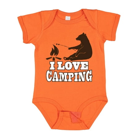 

Inktastic Campfire Bear I Love Camping Boys or Girls Baby Bodysuit