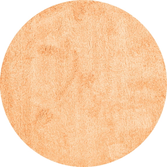 Ahgly Company Indoor Round Abstract Orange Contemporary Area Rugs, 7' Round