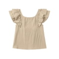 thumbnail image 7 of Levmjia Women's Sleeveless Tank Top Bow Back Ruffle Edge Casual Solid Color Summer Blouse Polyester Soft Comfortable Fashion T Shirt, 7 of 7