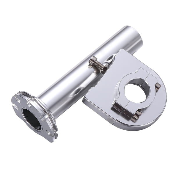 Empuñadura de control de nivel de acelerador universal de aluminio para motocicleta de 7/8" para Kawasaki Suzuki (plateada)