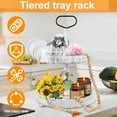 thumbnail image 2 of Fall Tiered Tray 2-Tier Wood Tiered Tray Decor Farmhouse Tiered Tray with Metal Handle Detachable Easy to Assemble Tiered Food Cupcake Display Tray for Table, 2 of 8