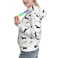 thumbnail image 2 of Kdxio Dachshund Dog Print Womens Oversized Hoodies Sweatshirts Hooded Pullover Tops Sweaters Casual-Small, 2 of 7