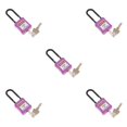 thumbnail image 2 of mmirethe Durable 38 mm PVC Curved Safety Lockout Padlock Ensuring Security Purple 90x40x19 mm 5Set, 2 of 6